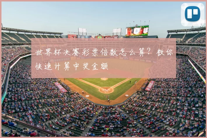 世界杯决赛彩票倍数怎么算？教你快速计算中奖金额